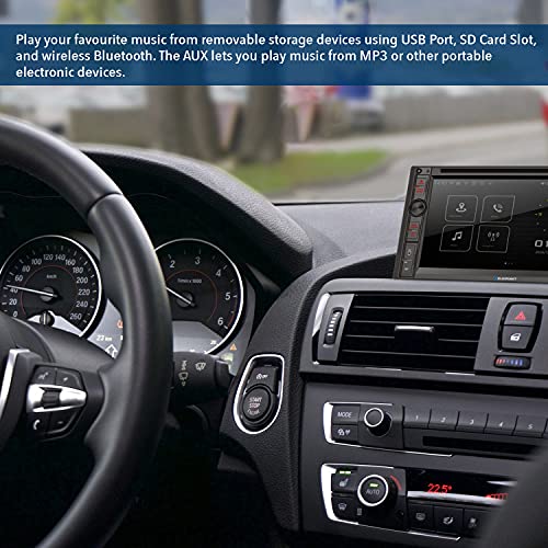 BLAUPUNKT Concord20 Double Din Car Stereo in-Dash 6.9-Inch Touchscreen Multimedia DVD/CD Receiver with Bluetooth, AM/FM, Aux Input, USB Port, MicroSD Car Slot BLAUPUNKT Concord20 Double Din Car Stereo in-Dash 6.9-Inch Touchscreen Multimedia DVD/CD Receiver with Bluetooth, AM/FM, Aux Input, USB Port, MicroSD Car Slot